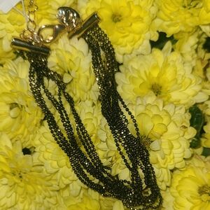 Elegant Black Beaded Braclet